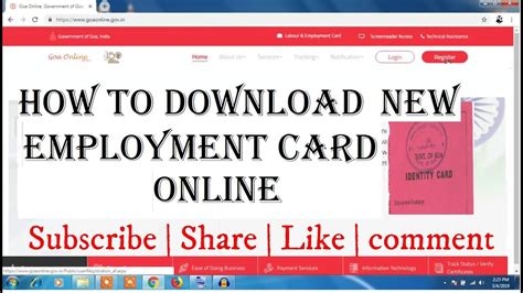 employment smart card|Goa Online, Government of Goa, India.